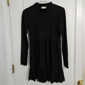 Altar’d State Long Sleeve Babydoll Dress Size Medium Lettuce Hem